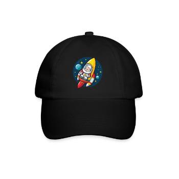Weihnachtsmann Rakete Santa Weihnachten - Baseballkappe - Schwarz/Schwarz - Vorne