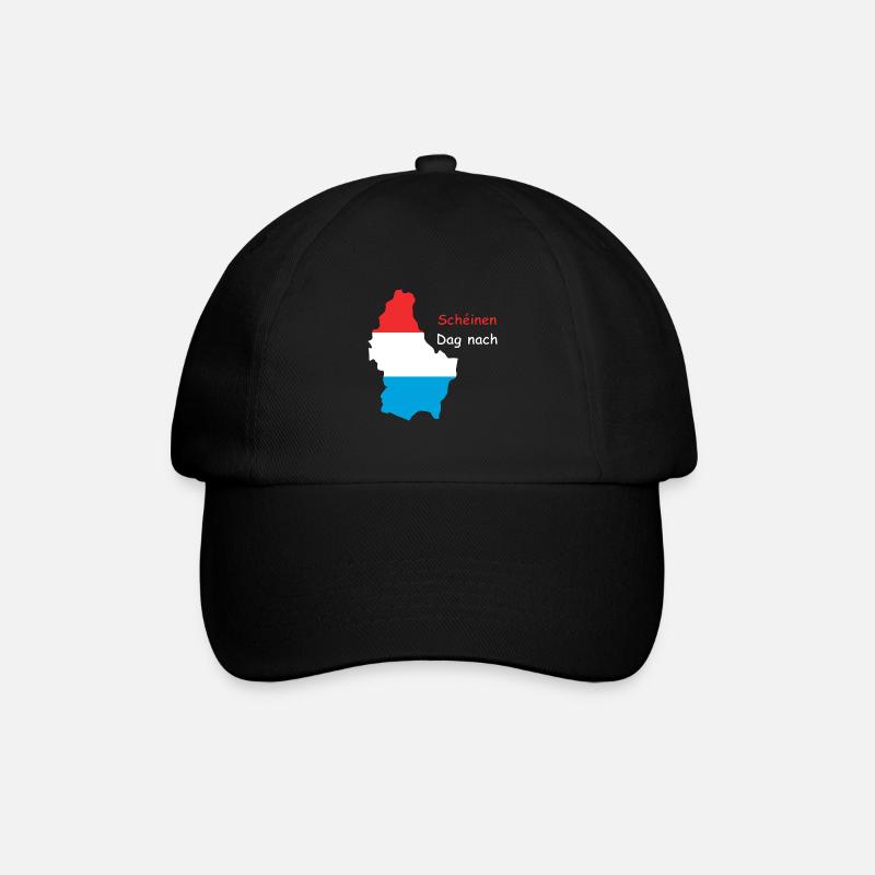 Luxemburg - Baseballkappe - Schwarz/Schwarz