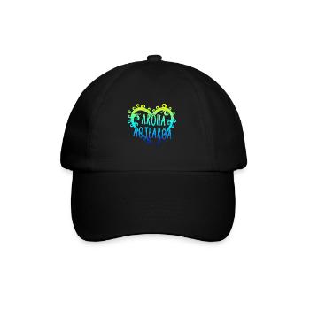 Maori Aroha Aotearoa Siver Fern Herz-Geschenkidee - Baseballkappe - Schwarz/Schwarz - Vorne