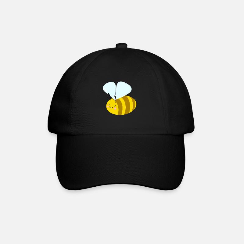 Honigbiene - Baseballkappe - Schwarz/Schwarz