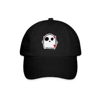 Cute lovely ghost - Baseball Cap - black/black - Front