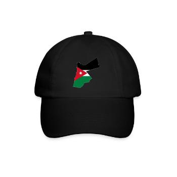 Carte du drapeau de la Jordanie - Casquette classique - noir/noir - Devant