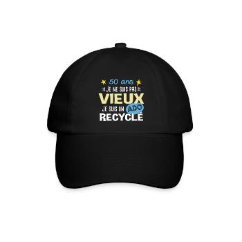 50 ans anniversaire papa fête des pères humour - Casquette classique - noir/noir - Devant