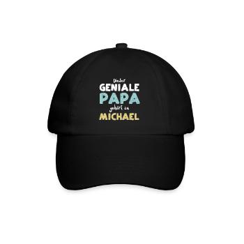 Dieser Geniale Papa Gehört Zu Mi... - Baseballkappe - Schwarz/Schwarz - Vorne