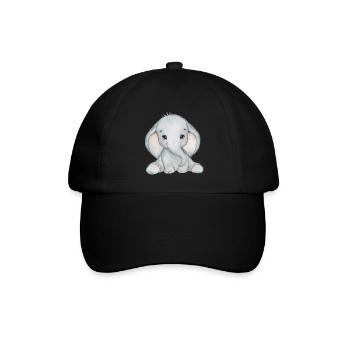 Elephant Family Mama Baby T-Shirt - Baseball Cap - black/black - Front