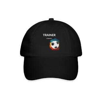 Trainer Fußball - Baseballkappe - Schwarz/Schwarz - Vorne