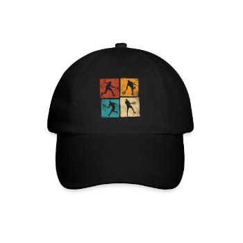 RETRO MEN’S TENNIS PUNCHES SPORTS TENNIS PLAYER - Casquette classique - noir/noir - Devant