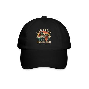 Papa-Level ungetaktet - Baseballkappe - Schwarz/Schwarz - Vorne