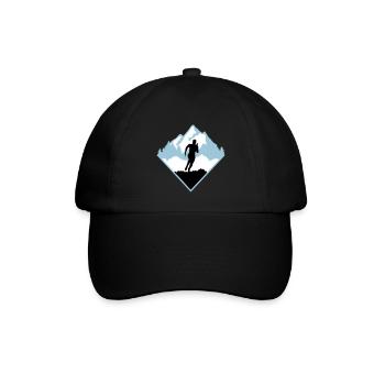 Course de trail, coureurs, course - Casquette classique - noir/noir - Devant