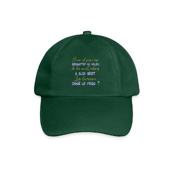 Humour frigo - Casquette classique - vert bouteille - Devant