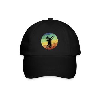 Tennis Tennisspieler Geschenk Kreis - Baseballkappe - Schwarz/Schwarz - Vorne
