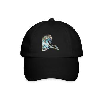 Horse drawing colorful | Gift - Baseball Cap - black/black - Front