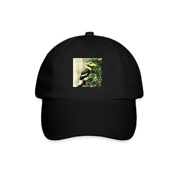 Tier Nashornvogel - Baseballkappe - Schwarz/Schwarz - Vorne