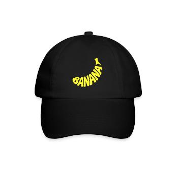Banana - Cool Fruit Logo - Baseball Cap - black/black - Front