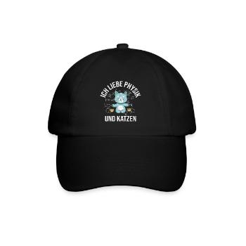 Physik Physiker Nerd - Baseballkappe - Schwarz/Schwarz - Vorne