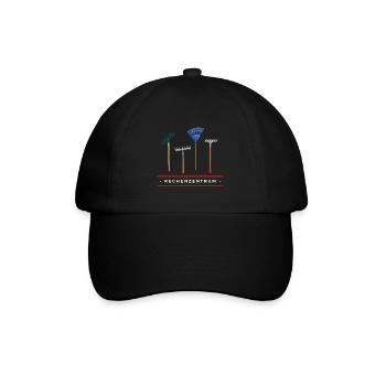 Rechenzentrum - Zentrum der Rechen. Nerd. Lustig. - Baseballkappe - Schwarz/Schwarz - Vorne