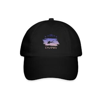 Scuba Diving - Baseballkappe - Schwarz/Schwarz - Vorne