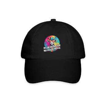 Bis zur ersten Ziege war ich ganz normal - Baseballkappe - Schwarz/Schwarz - Vorne