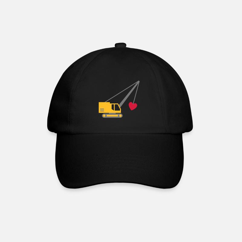 ★ Les couleurs de conception peuvent être modifiées ★ Dragline avec un cœur - Casquette classique - noir/noir