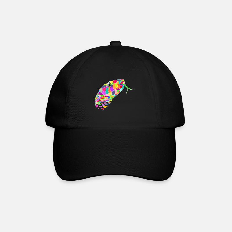 Schlange farbig - Baseballkappe - Schwarz/Schwarz