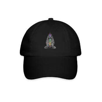 Yoga Chakra Energie lotusblüte buddha tattoo Girl - Baseballkappe - Schwarz/Schwarz - Vorne