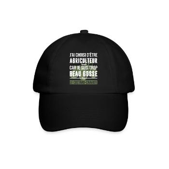 Agriculteur beau gosse - Casquette classique - noir/noir - Devant