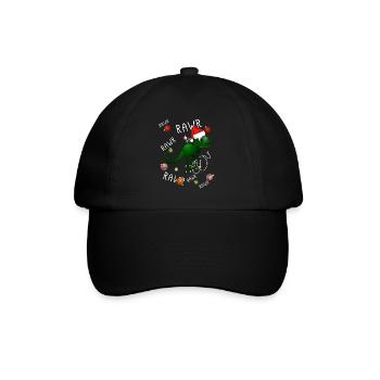 Dinosaur Noël Rawr - Casquette classique - noir/noir - Devant