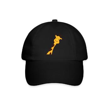 giraffe - Baseballkappe - Schwarz/Schwarz - Vorne