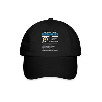 Vertrau mir ich bin Programmierer Nerd Geek - Baseballkappe - Schwarz/Schwarz - Vorne