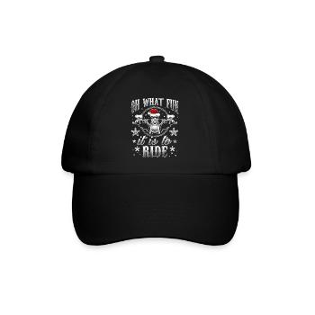 Motorradfahrer Biker Santa Weihnachten Geschenk - Baseballkappe - Schwarz/Schwarz - Vorne