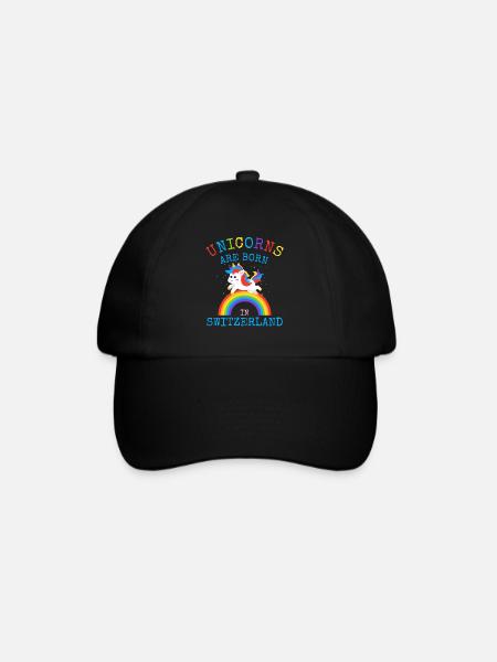 Yksisarvinen syntyy Sveitsissä.Funny Unicorn Kid - Lippalakki - musta/musta