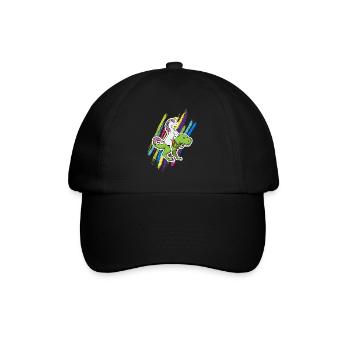 Licorne, dinosaure, licorne, équitation, dino, cadeau - Casquette classique - noir/noir - Devant