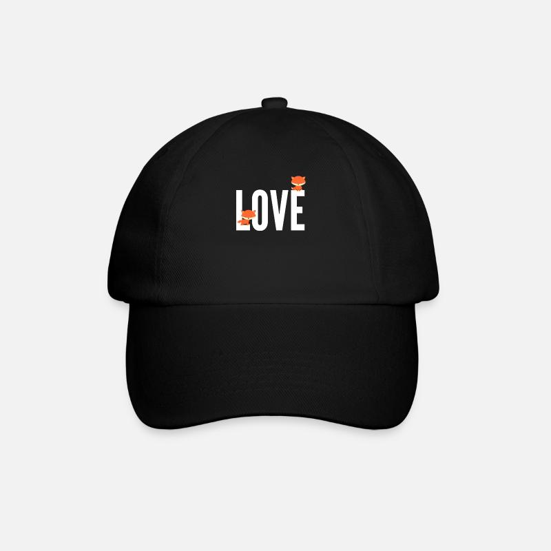 Fuchs Love Fox - Baseballkappe - Schwarz/Schwarz