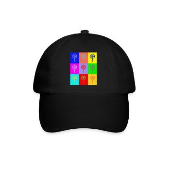 Pop-Art - Baseballkappe - Schwarz/Schwarz - Vorne