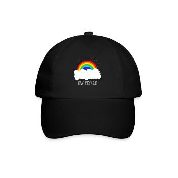 Ew People Rainbow Cloud Funny Sarcastic - Baseball Cap - black/black - Front