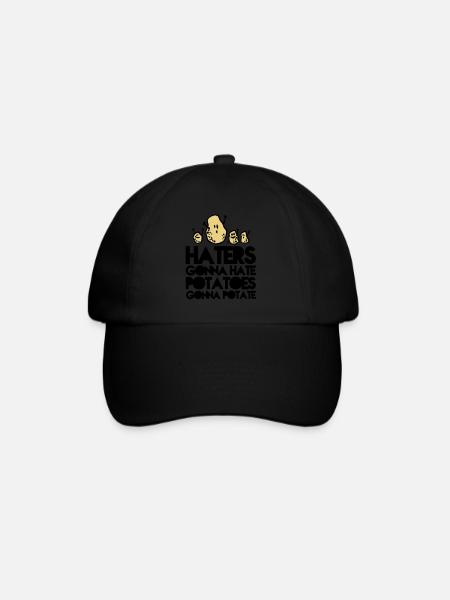 haters gonna hate potatoes gonna potate - Baseball Cap - black/black