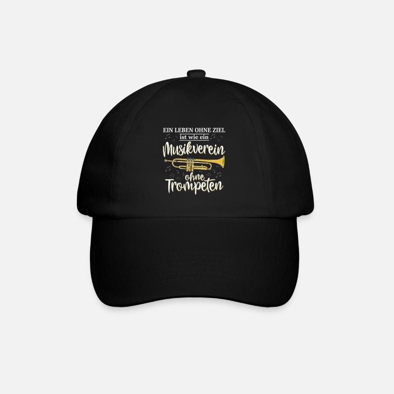 Trompete Shirt · Blasmusik · Musiker · Geschenk - Baseballkappe - Schwarz/Schwarz