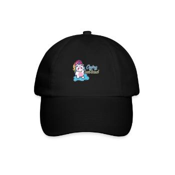 Crying out load - Einhorn weint - unicorn crying - Baseballkappe - Schwarz/Schwarz - Vorne