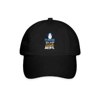 Penguin is My Spirit Animal Cute T-Shirt - Baseball Cap - black/black - Front