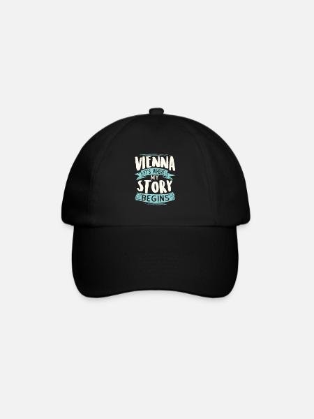 Vienna it's where my story begins - Baseball Cap - black/black