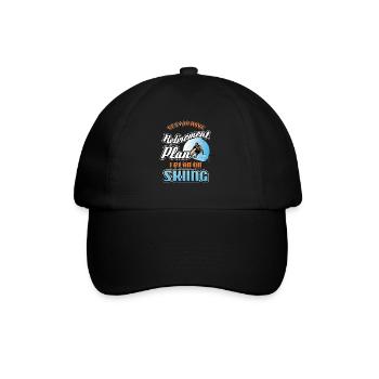 Retirement Plan On Skiing - Baseball Cap - black/black - Front
