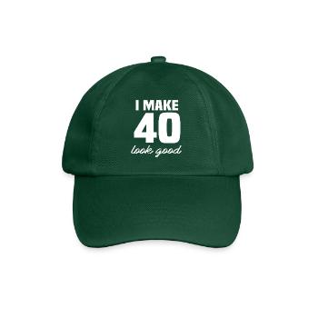 40 ans - Casquette classique - vert bouteille - Devant