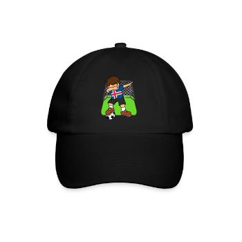 Ballon de football de l'Islande Dabbing Kid Island Island Football - Casquette classique - noir/noir - Devant