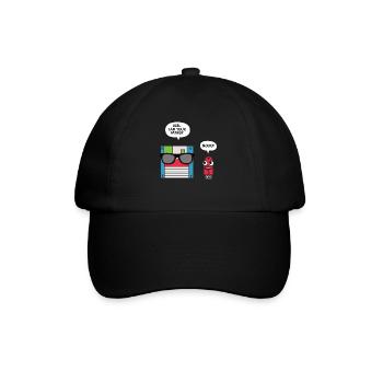 USB-Diskette Ich bin dein Vater T-Shirt, Geek - Baseballkappe - Schwarz/Schwarz - Vorne