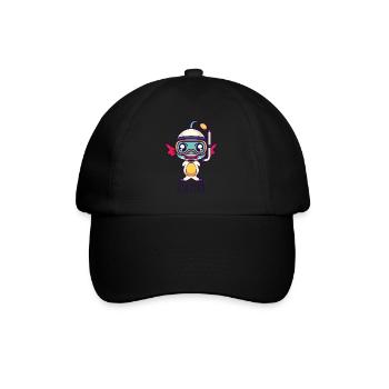 Fish Diver - Baseballkappe - Schwarz/Schwarz - Vorne