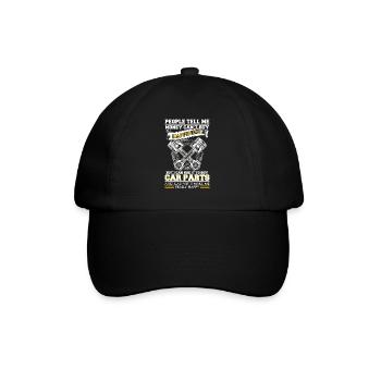 Car is Happiness - Baseball Cap - black/black - Front