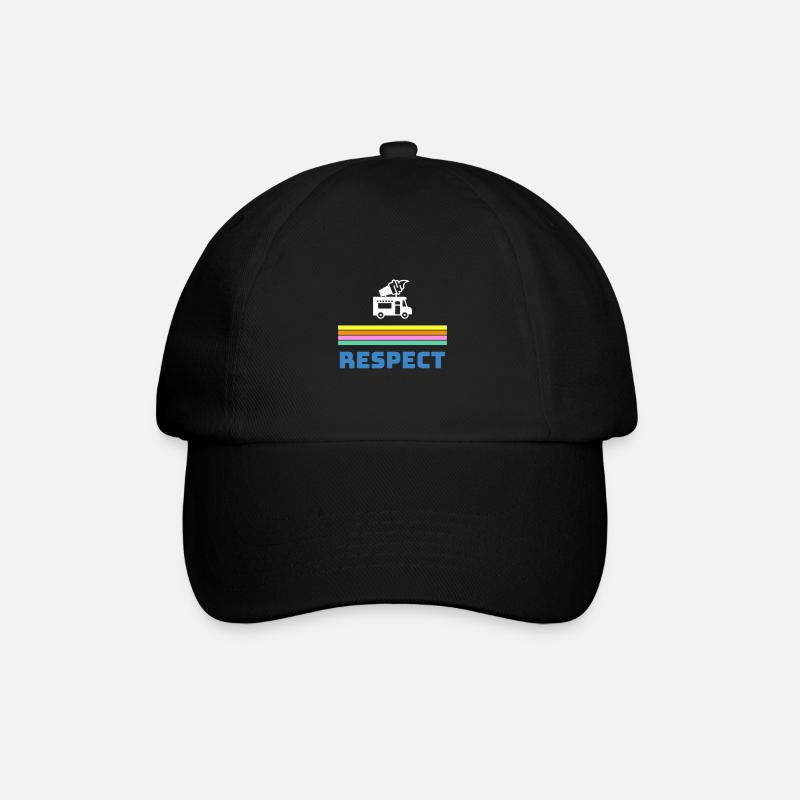 Respect the man in the ice cream van - Baseball Cap - black/black