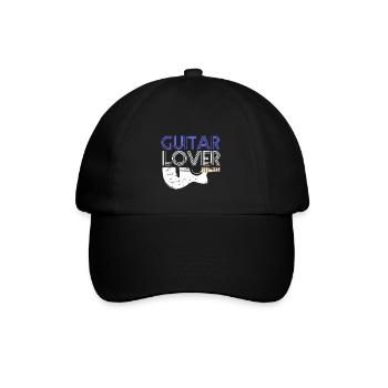 Guitar lover gift guitarist guitar - Baseball Cap - black/black - Front