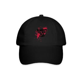 zombies runied this shirt - zombie blutflecken - Baseballkappe - Schwarz/Schwarz - Vorne