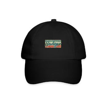 Dachs - Baseballkappe - Schwarz/Schwarz - Vorne